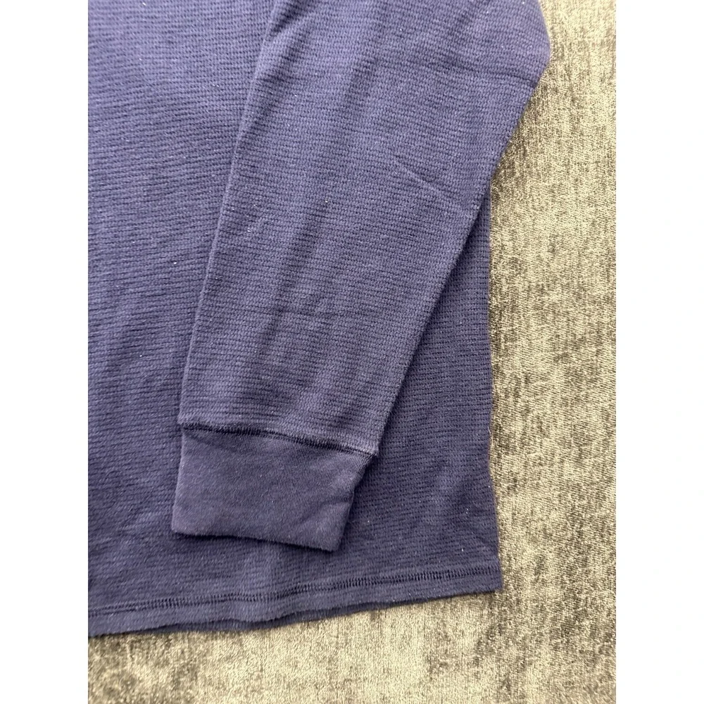 Polo Ralph Lauren Sleepwear Shirt Mens XL Navy Blue Pony Logo Casual Waffle Knit